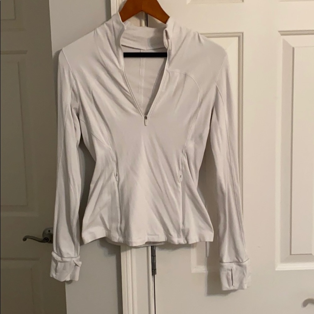 White lululemon running jacket